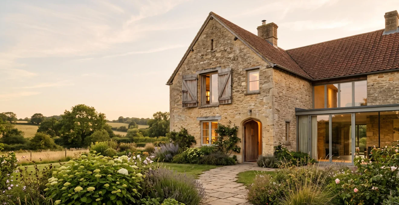 Ancienne maison en pierre réhabilitée avec soin, symbole d'un patrimoine familial transmis de génération en génération